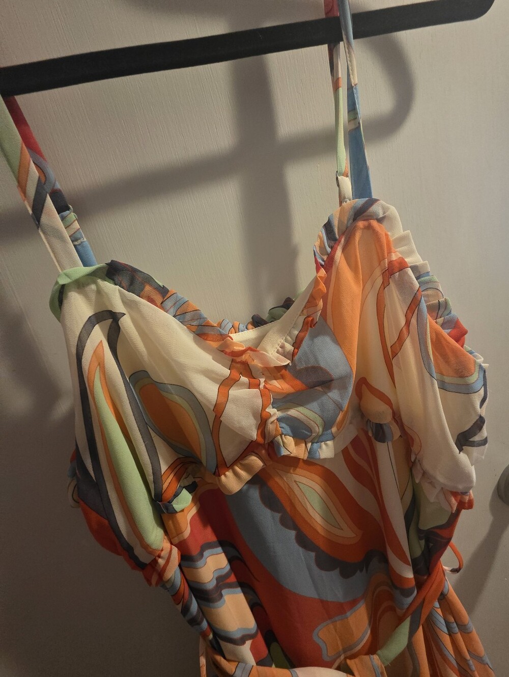 Alexis Orange Multicolor Printed Camisole
